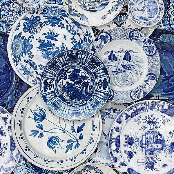 Delftware-behang-Tapete-Mind the Gap-Dutch Blue-300 cm (standaard)-WP20187-Selected Wallpapers