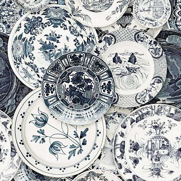 Delftware-behang-Tapete-Mind the Gap-Vintage-300 cm (standaard)-WP20188-Selected Wallpapers