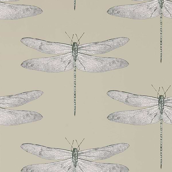 Demoiselle-behang-Tapete-Harlequin-Jute/Slate-Rol-111241-Selected Wallpapers