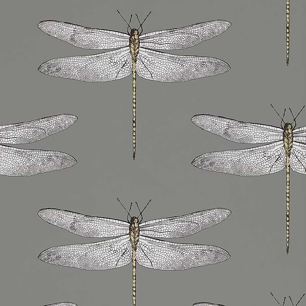 Demoiselle-behang-Tapete-Harlequin-Graphite/Almond-Rol-111242-Selected Wallpapers