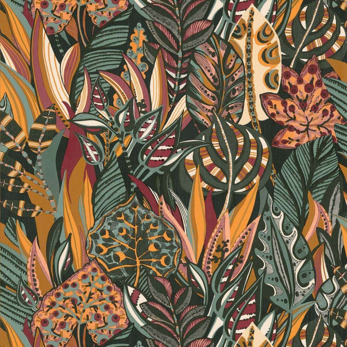 Desirade-Behang-Tapete-Casamance-Vert Petrole-Rol-75510916-Selected Wallpapers