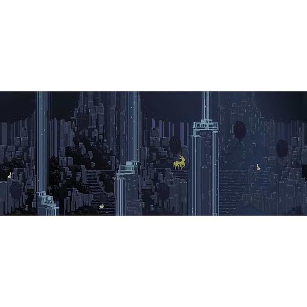 Digital Woodland-behang-Tapete-Inkiostro Bianco-Selected Wallpapers