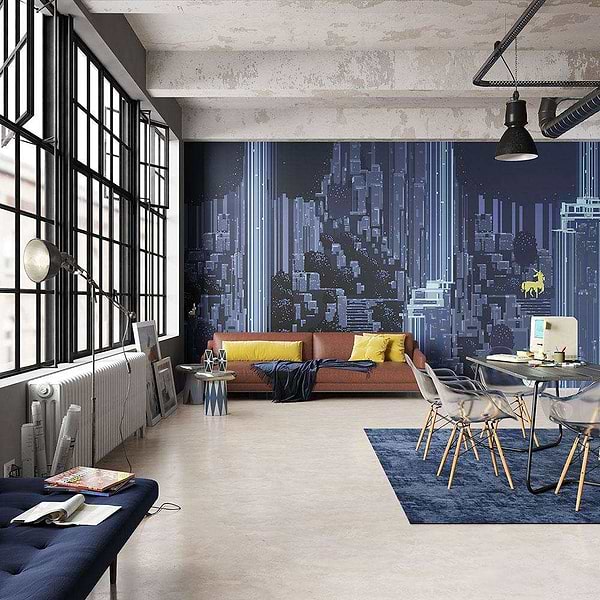 Digital Woodland-behang-Tapete-Inkiostro Bianco-Selected Wallpapers