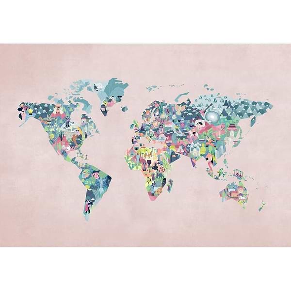 Diversity Map-behang-Tapete-Coordonne-Selected Wallpapers