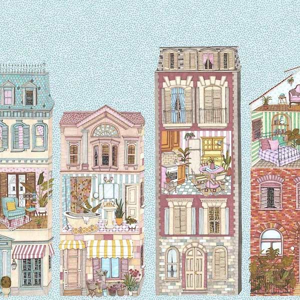 Dolls House-behang-Tapete-Coordonne-Azure-Non Woven-9700121-Selected Wallpapers