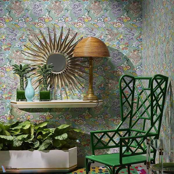 Dragons de Feu-behang-Tapete-Pierre Frey-Selected Wallpapers