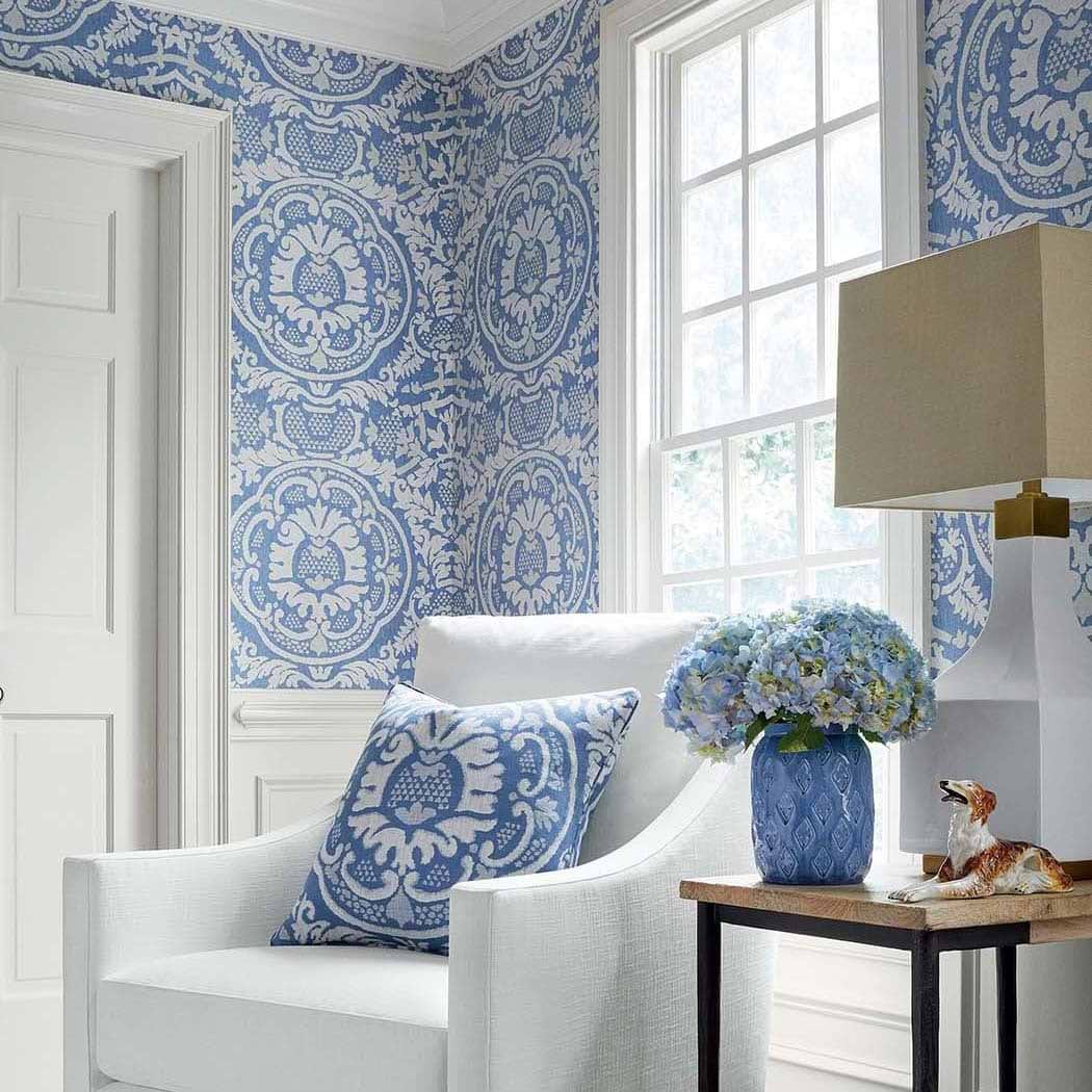Earl Damask-Behang-Tapete-Thibaut-Selected Wallpapers