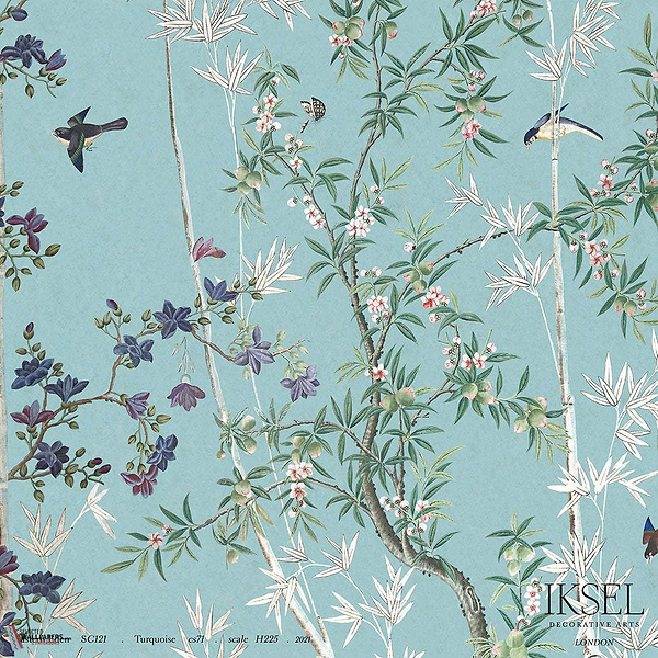 Eastern Eden-behang-Iksel-Turquoise-225 cm-SC121_CS71-Selected Wallpapers