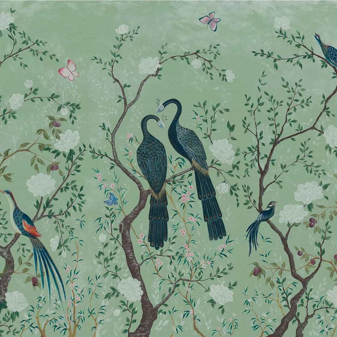 Edo-Coordonne-behang-tapete-wallpaper-Mint-Non Woven-Selected-Wallpapers-Interiors
