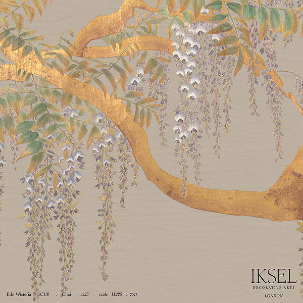 Edo Wisteria-behang-Iksel-Chai-225 cm-SC110_CS25-Selected Wallpapers