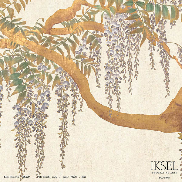 Edo Wisteria-behang-Iksel-Pale Peach-225 cm-SC110_CS30-Selected Wallpapers