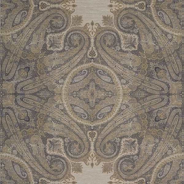 Elswick Paisley-Behang-Tapete-Zoffany-Blue Umber-Meter (M1)-312645-Selected Wallpapers