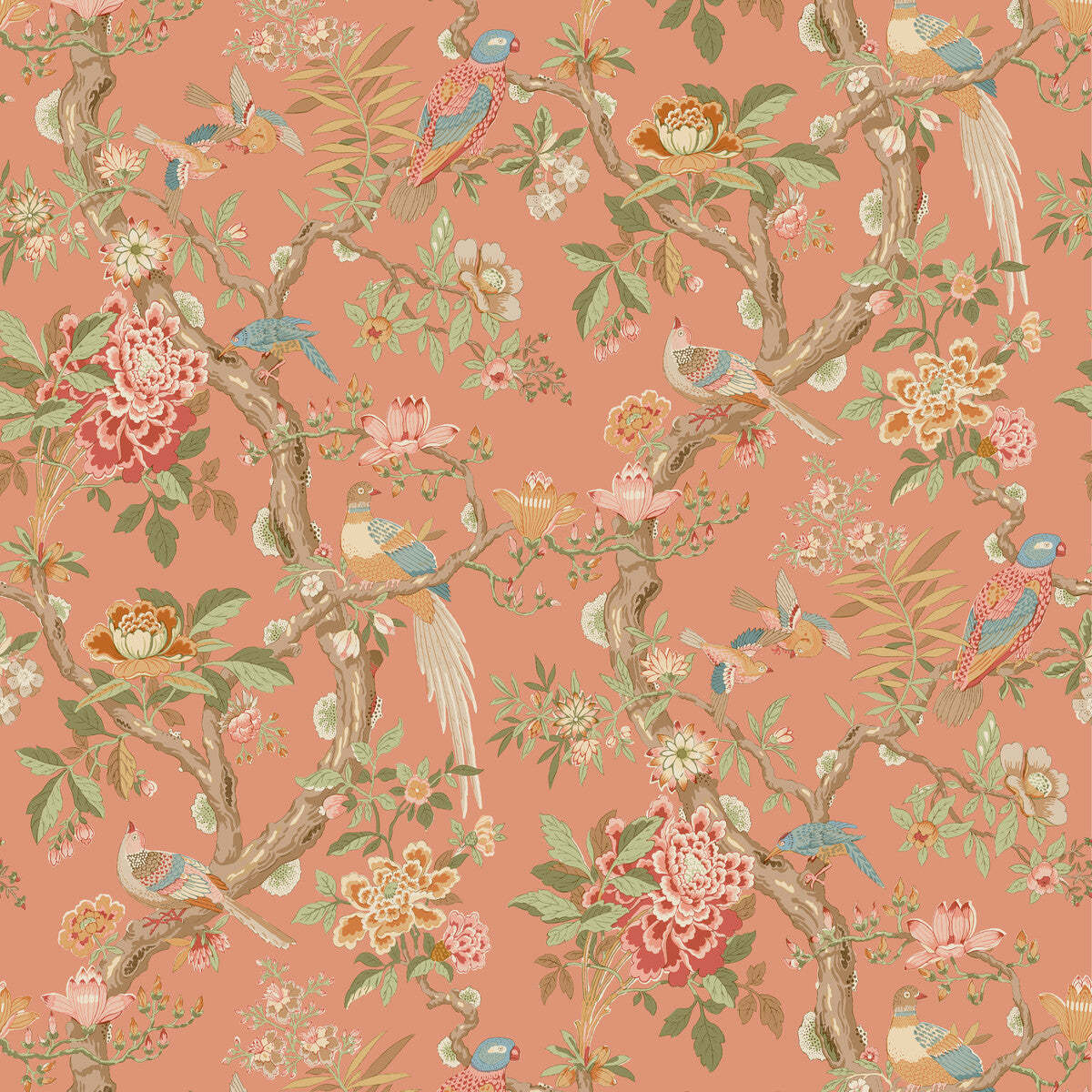 Eltham-Behang-Tapete-GP&J Baker-Red-Rol-BW45094.2-Selected Wallpapers