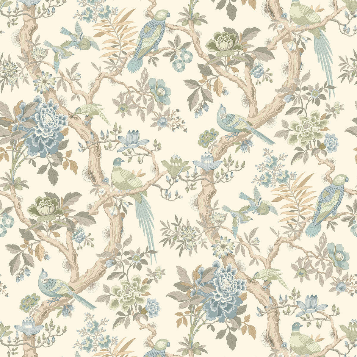 Eltham-Behang-Tapete-GP&J Baker-Aqua-Rol-BW45094.4-Selected Wallpapers