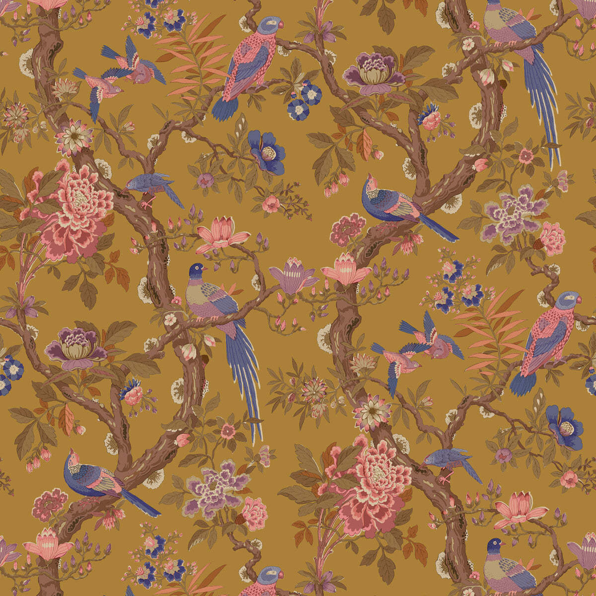 Eltham-Behang-Tapete-GP&J Baker-Ochre-Rol-BW45094.7-Selected Wallpapers