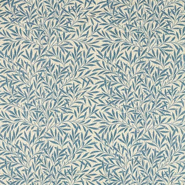 Emery's Willow stof-Fabric-Tapete-Morris & Co-Woad Blue-Meter (M1)-227019-Selected Wallpapers