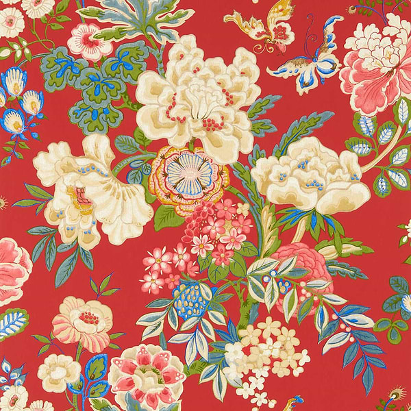 Emperor Peony-Behang-Tapete-Sanderson-Cinnabar Red-Rol-217119-Selected Wallpapers