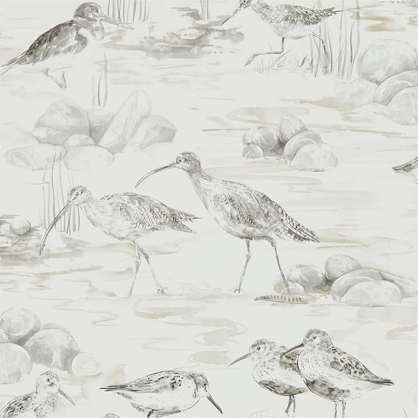 Estuary Birds-behang-Tapete-Sanderson-Chalk/Sepia-Rol-216493-Selected Wallpapers