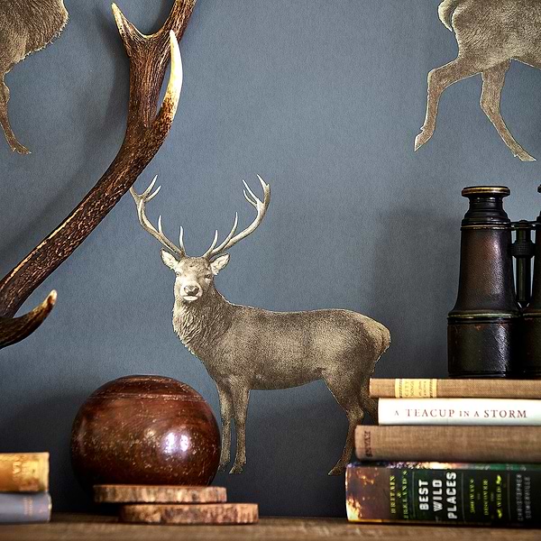 Evesham Deer-behang-Tapete-Sanderson-Selected Wallpapers