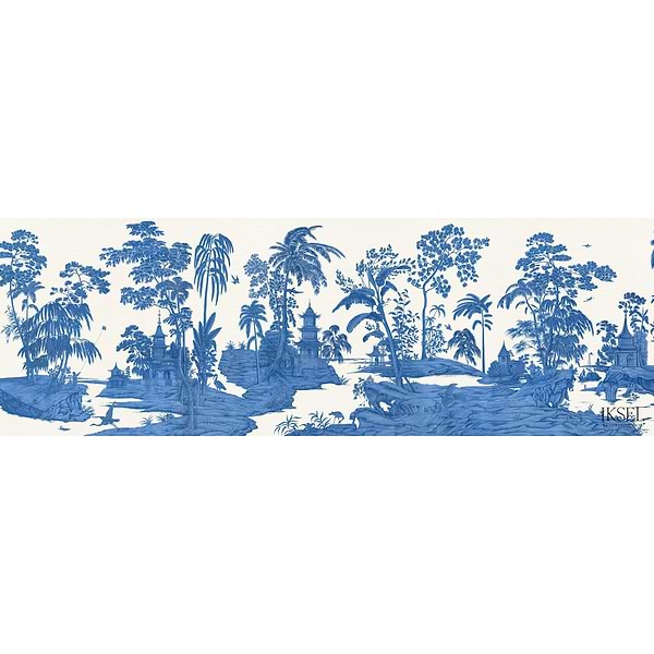 Exotic Chinoiserie Blue & White-behang-Iksel-Selected Wallpapers