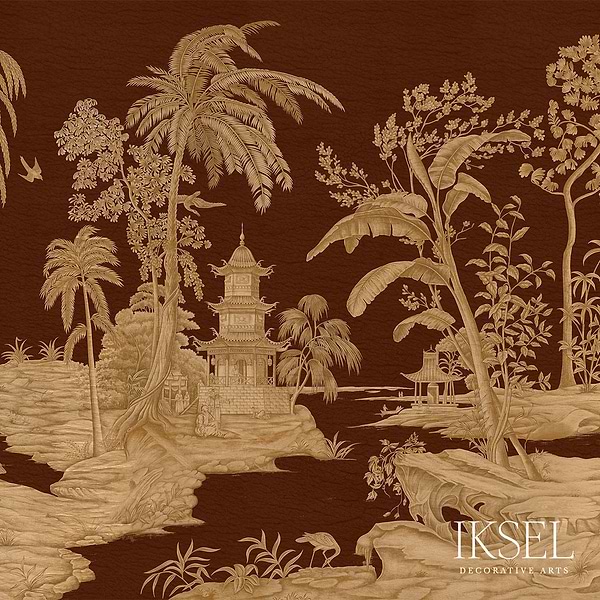 Exotic Chinoiserie-behang-Iksel-Chocolate-225 cm-SC103_SC63-Selected Wallpapers