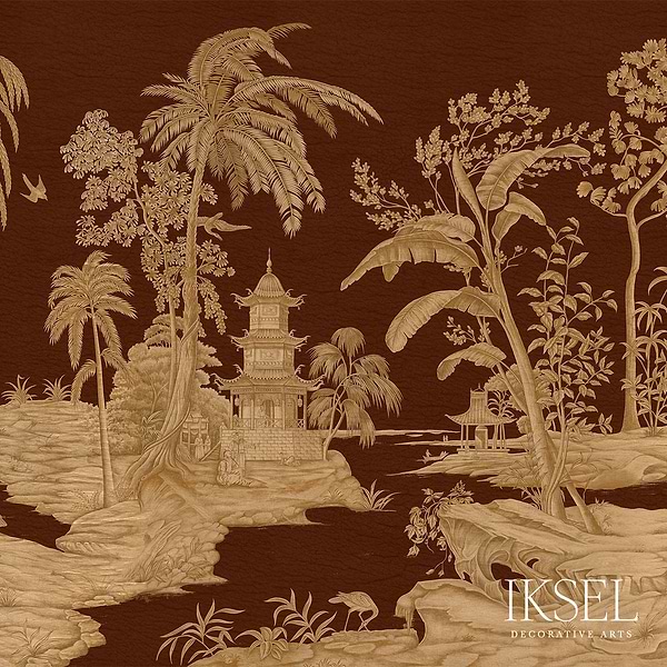 Exotic Chinoiserie-behang-Iksel-Chocolate-225 cm-SC103_SC63-Selected Wallpapers