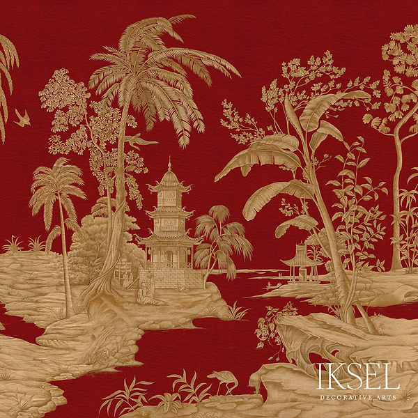 Exotic Chinoiserie-behang-Iksel-Coral-225 cm-SC103_SC64-Selected Wallpapers