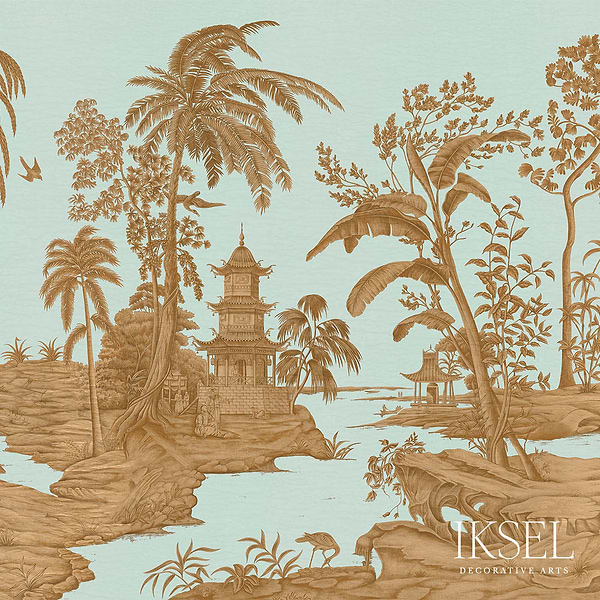 Exotic Chinoiserie-behang-Iksel-Cloud Blue-225 cm-SC103_SC68-Selected Wallpapers