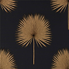 Fan Palm-behang-Tapete-Sanderson-Charcoal/Gold-Rol-216639-Selected Wallpapers