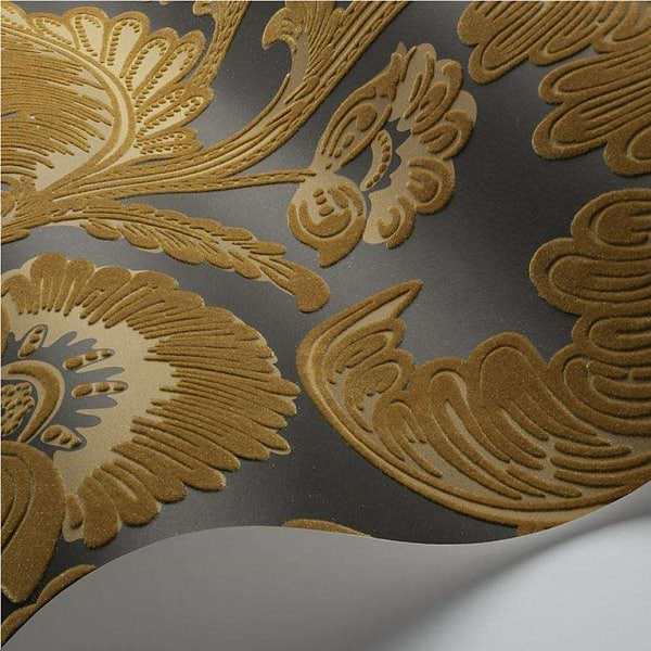 Fanfare Flock-behang-Tapete-Cole & Son-Selected Wallpapers
