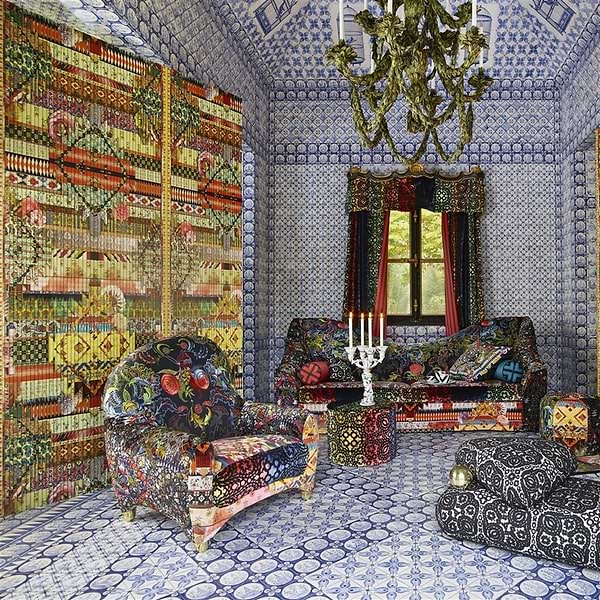 Fetiche-behang-Tapete-Designers Guild-Arlequin-Set-PCL1000/01-Selected Wallpapers