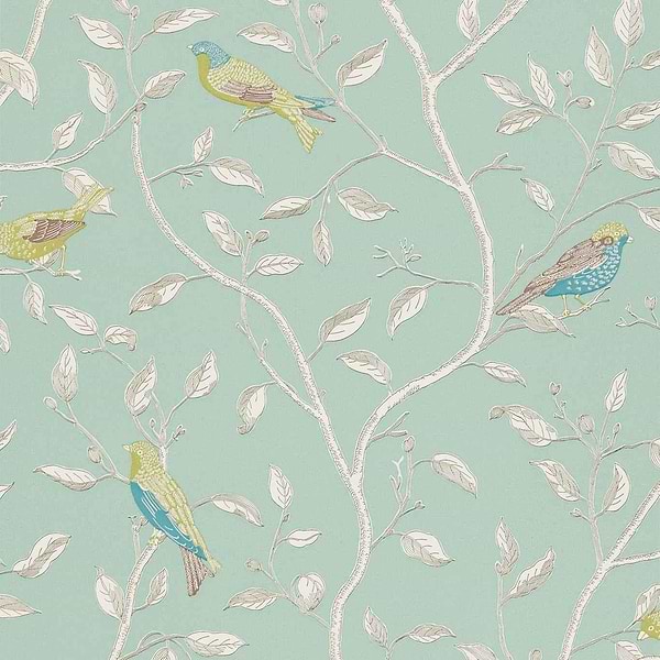 Finches-behang-Tapete-Sanderson-Duck Egg-Rol-DOPWFI103-Selected Wallpapers