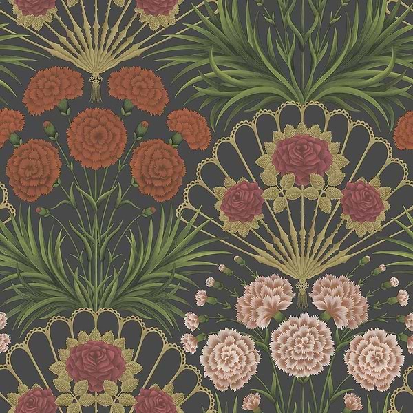 Flamenco Fan-behang-Tapete-Cole & Son-Dark Tangerine-Rol-117/14043-Selected Wallpapers