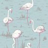 Flamingos-behang-Tapete-Cole & Son-Sea Foam-Rol-66/6044-Selected Wallpapers