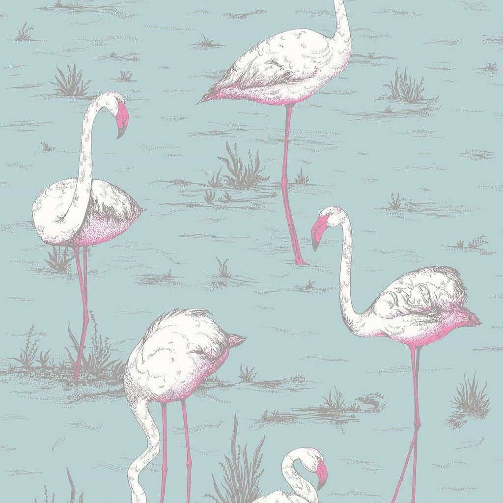 Flamingos-behang-Tapete-Cole & Son-Sea Foam-Rol-66/6044-Selected Wallpapers