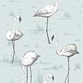 Flamingos-behang-Tapete-Cole & Son-Powder Blue-Rol-95/8047-Selected Wallpapers