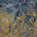 Fleur de Lune-Behang-Tapete-Casamance-Marine/Dore-Set-75651934-Selected Wallpapers