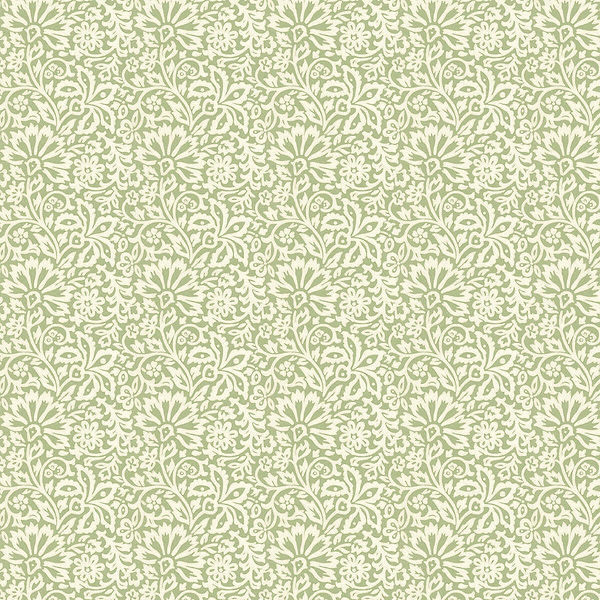 Flora-Behang-Tapete-GP&J Baker-Green-Rol-BW45097.3-Selected Wallpapers