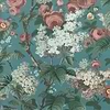 Floribunda-Behang-Tapete-1838 wallcoverings-Teal-Rol-2311-168-03-Selected Wallpapers