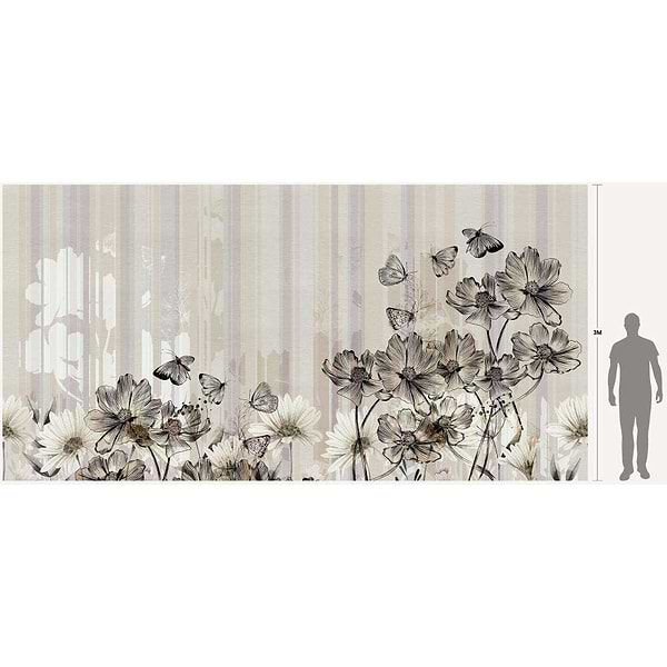 Flowerlines-behang-Tapete-Inkiostro Bianco-Selected Wallpapers