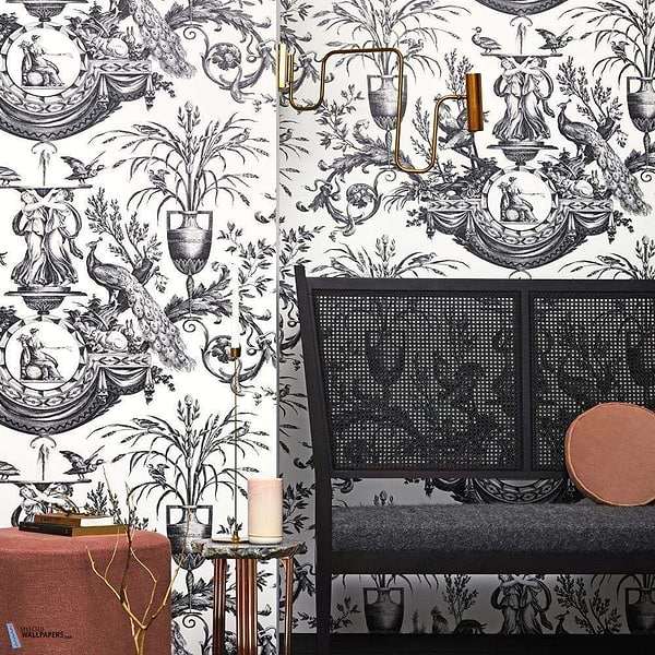 Fontaine et animaux-behang-Tapete-Pierre Frey-Selected Wallpapers