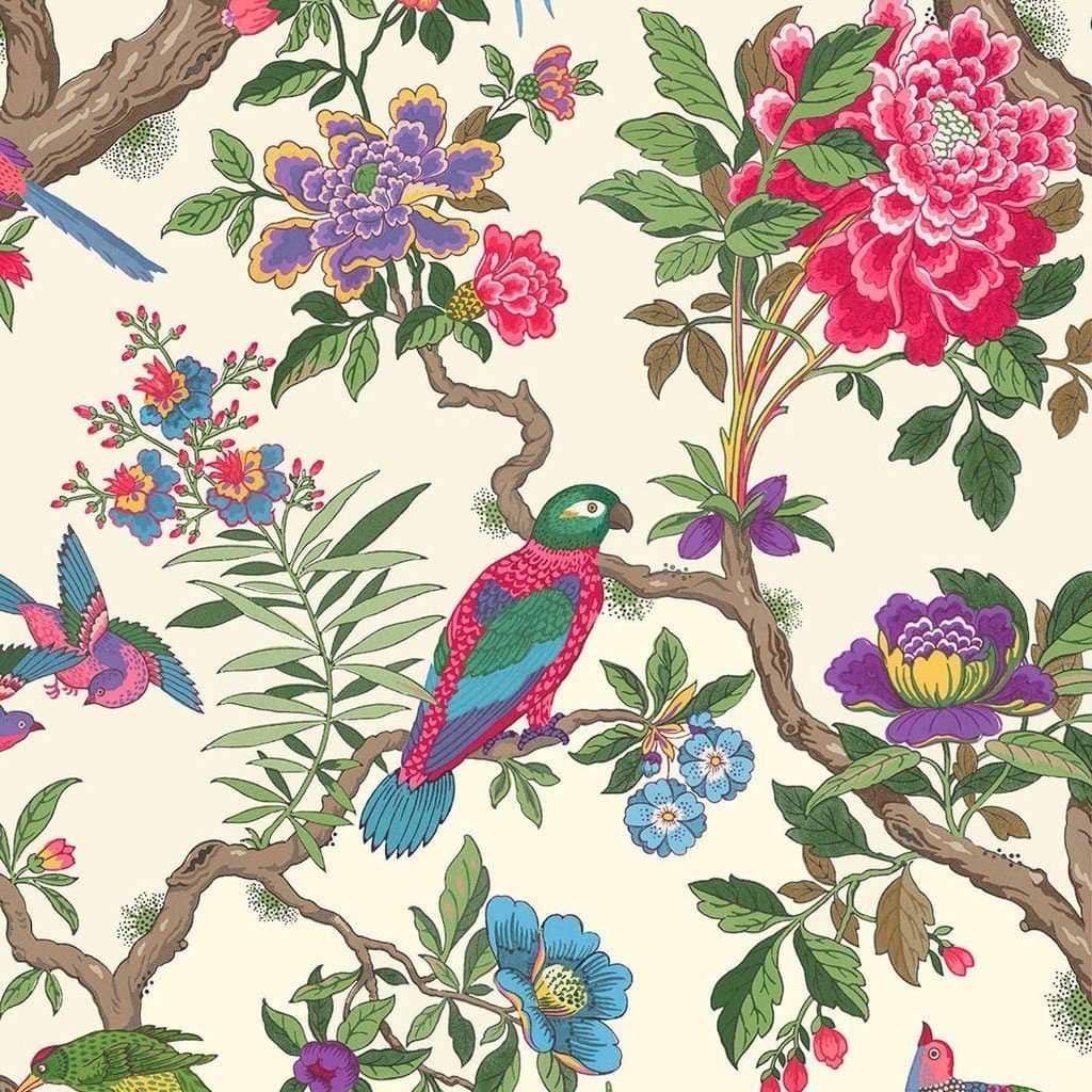 Fontainebleau-Behang-Tapete-Cole & Son-Multi on Parchment-Rol-99/12050-Selected Wallpapers