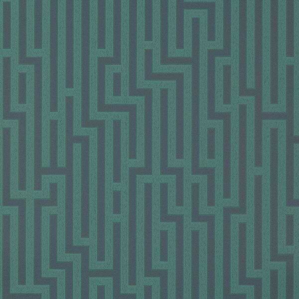 Fretwork-behang-Tapete-GP&J Baker-Indigo/Teal-Rol-BW45007.9-Selected Wallpapers