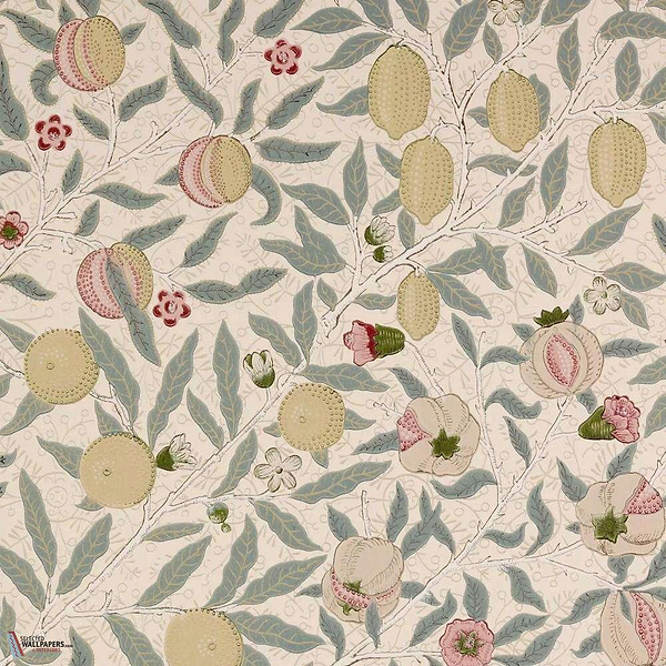 Fruit-behang-Tapete-Morris & Co-Beige/Gold/Coral-Rol-210426-Selected Wallpapers