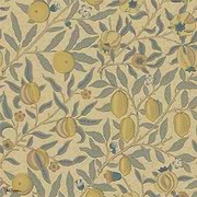 Fruit-behang-Tapete-Morris & Co-Blue/Gold/Brown-Rol-WR8048/3-Selected Wallpapers