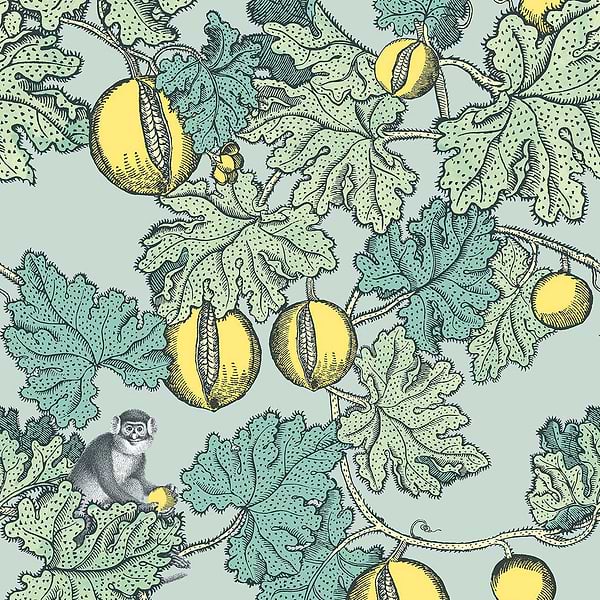 Frutto Proibito-behang-Tapete-Cole & Son-Blue & Lemon-Rol-114/1002-Selected Wallpapers