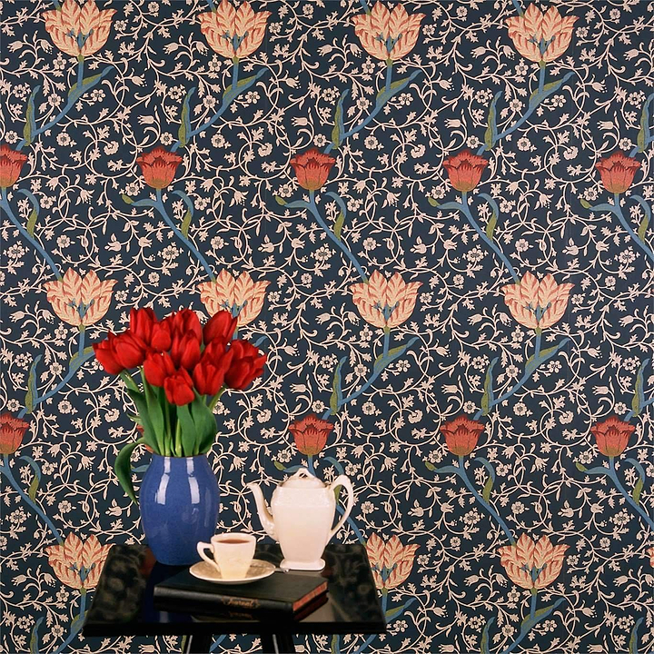 Garden Tulip-behang-Tapete-Morris & Co-Selected Wallpapers
