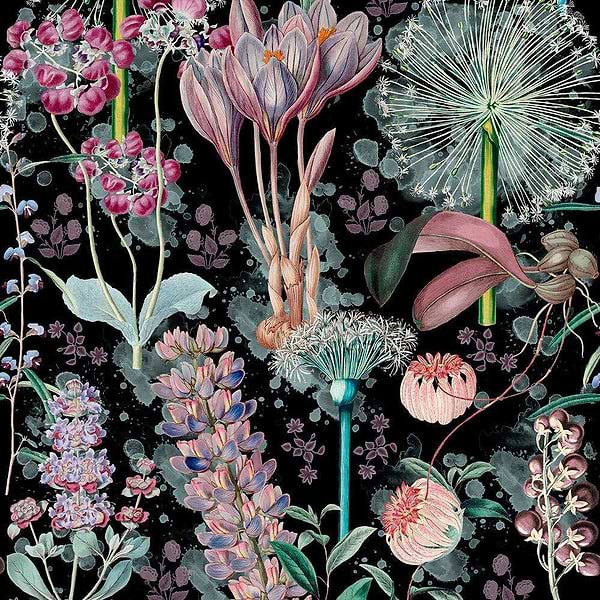 Garden of Eden-behang-Tapete-Mind the Gap-Black-300 cm (standaard)-WP20324-Selected Wallpapers