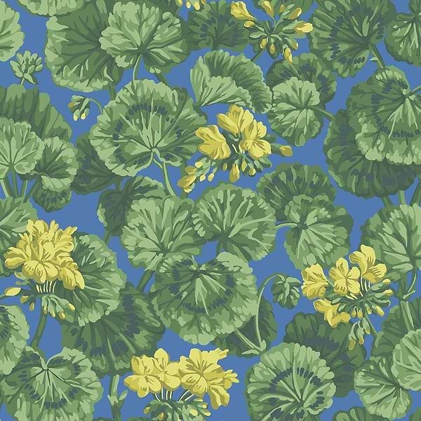 Geranium-behang-Tapete-Cole & Son-Lemon & Forest Greens-Rol-117/11032-Selected Wallpapers