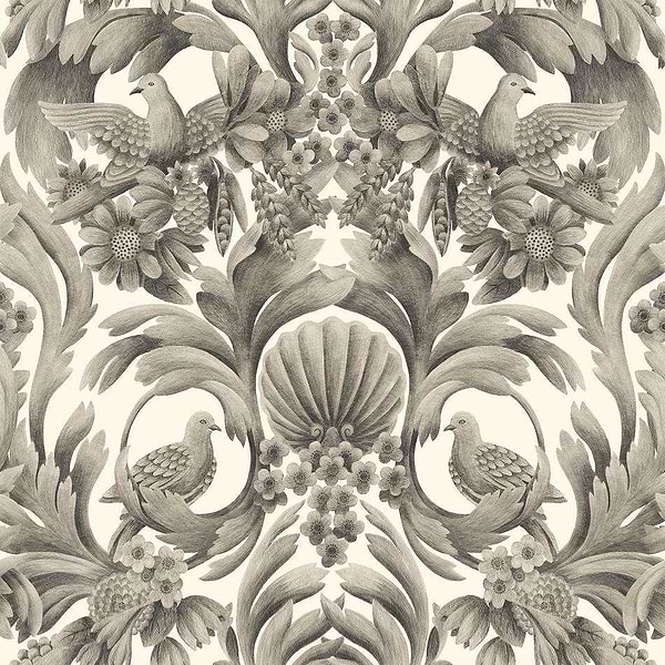 Gibbons Carving-behang-Tapete-Cole & Son-Soot-Rol-118/9020-Selected Wallpapers